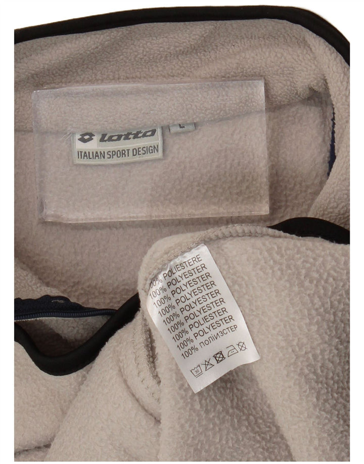 Lotto Ανδρικό φερμουάρ με λαιμόκοψη Fleece Jumper Μεγάλο γκρι χρώμα πολυεστέρας