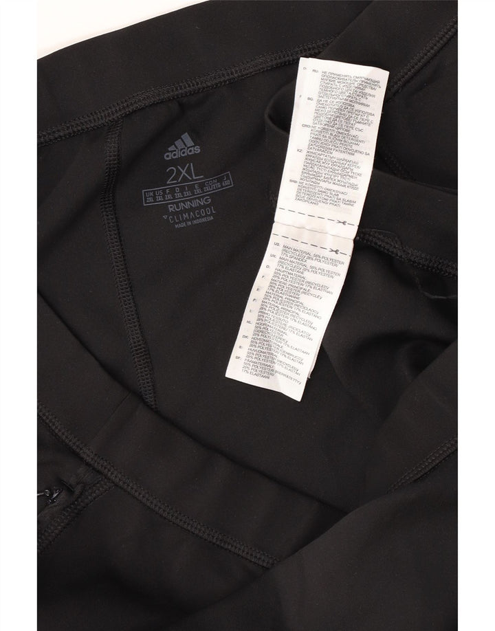 Γυναικεία αθλητική φόρμα ADIDAS Climacool Παντελόνι UK 20 2XL Μαύρο πολυεστέρα