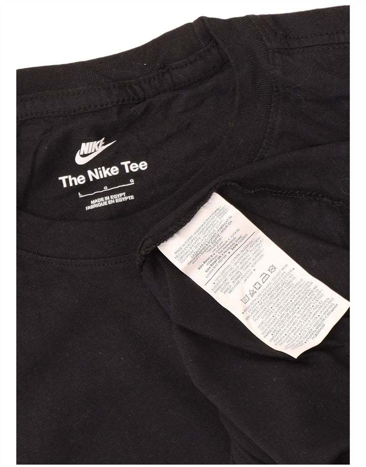 Ανδρικό μπλουζάκι Nike, μεγάλο μαύρο βαμβακερό