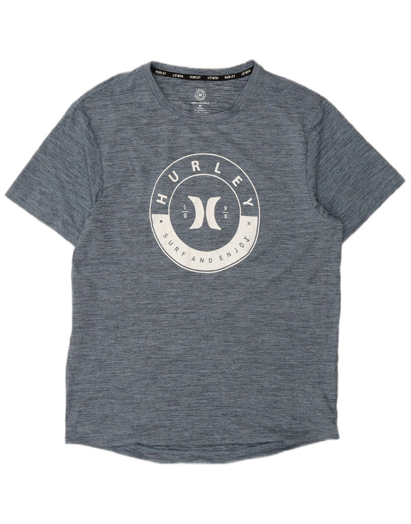 Ανδρικό γραφικό T-Shirt Hurley Κορυφαίο μεσαίο μπλε ναυτικό πολυεστέρας