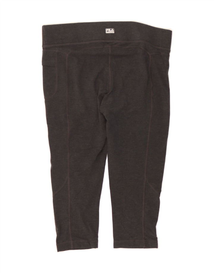 FILA Womens Capri Leggings UK 14 Medium Grey Cotton Vintage Fila and Second-Hand Fila from Messina Hembry 