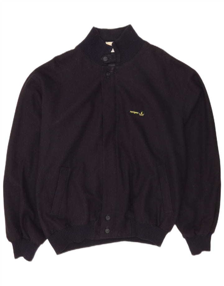 Ανδρικό μπουφάν Navigare Bomber UK 40 Large Navy Blue Wool