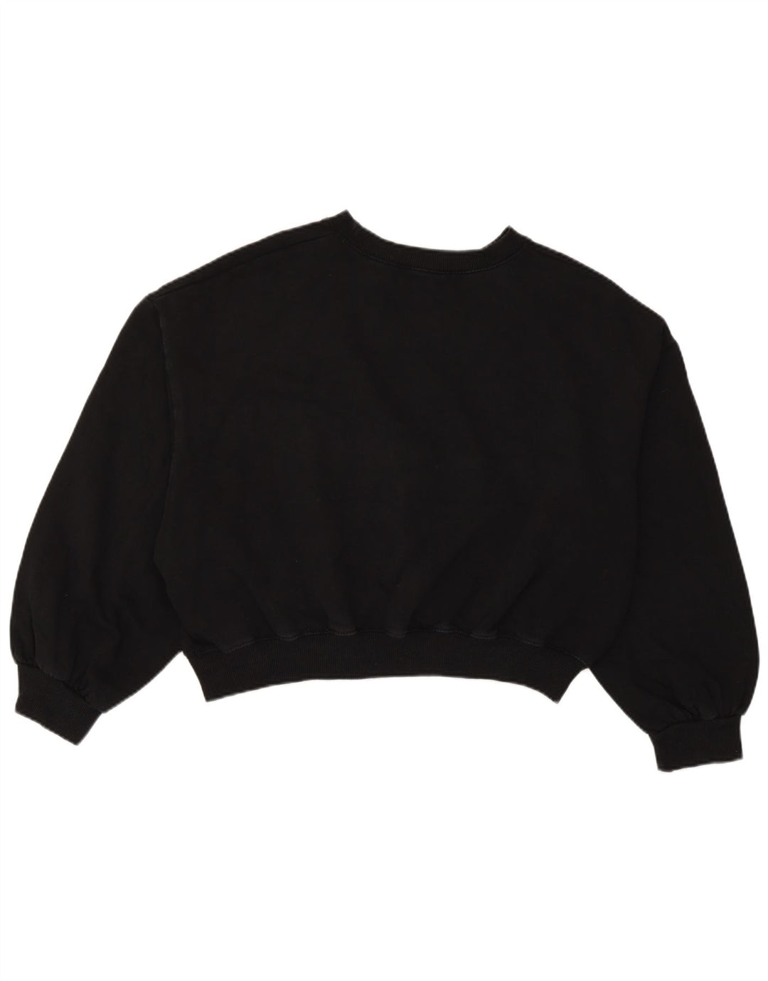 Γυναικεία φούτερ Zara Crop Oversized Jumper UK 14 Medium Black Cotton