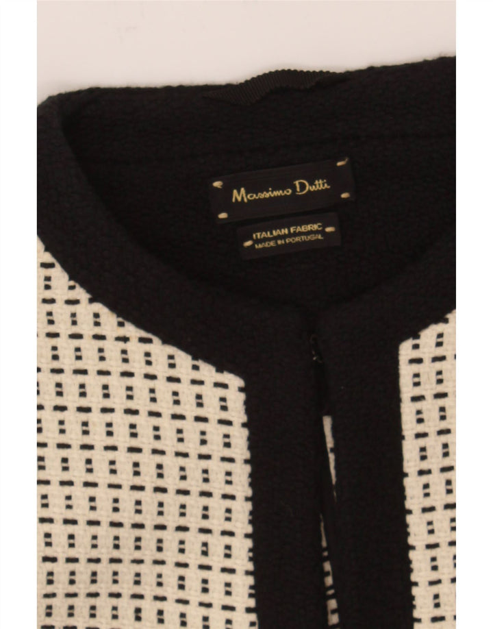 MASSIMO DUTTI Womens Blazer Jacket EU 36 XS Off White Check Cotton Vintage Massimo Dutti and Second-Hand Massimo Dutti from Messina Hembry 