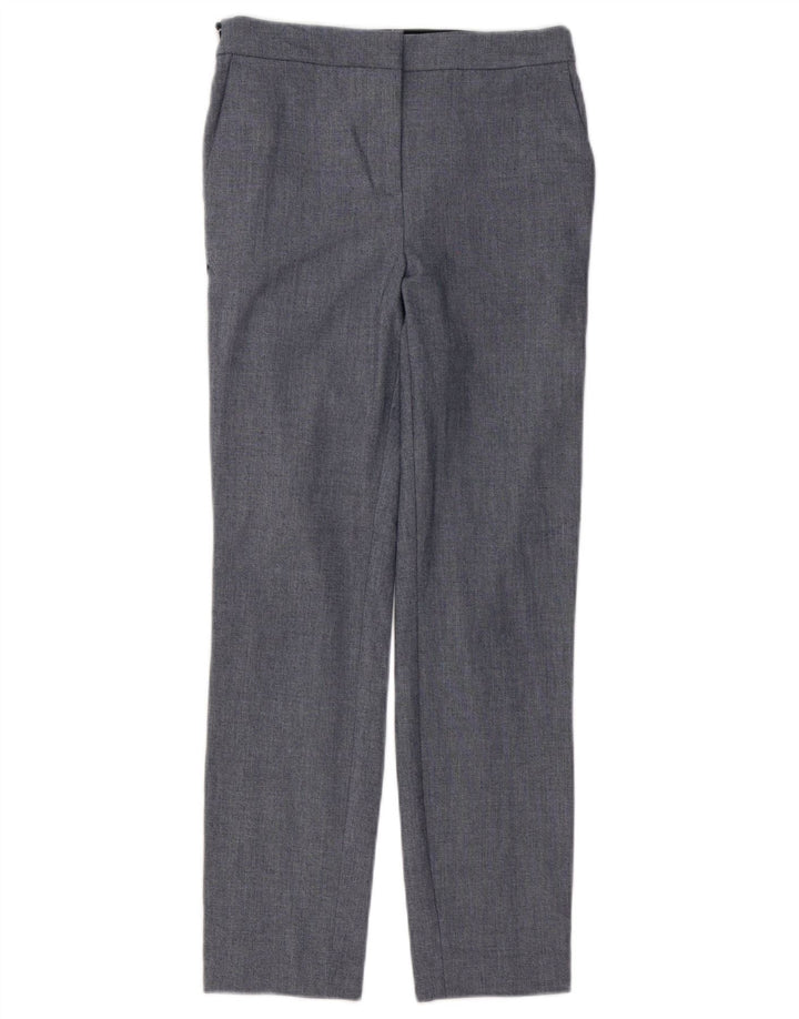 Zara Γυναικείο Slim παντελόνι Chino Μικρό W26 L27 Γκρι ριγέ πολυεστέρα