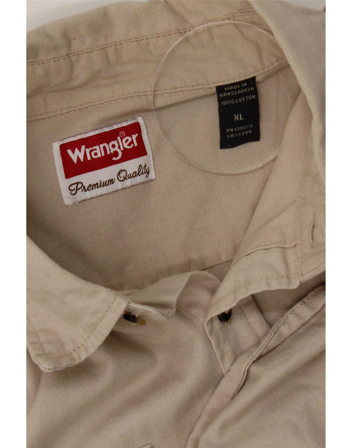 Ανδρικό πουκάμισο Wrangler XL Μπεζ βαμβακερό