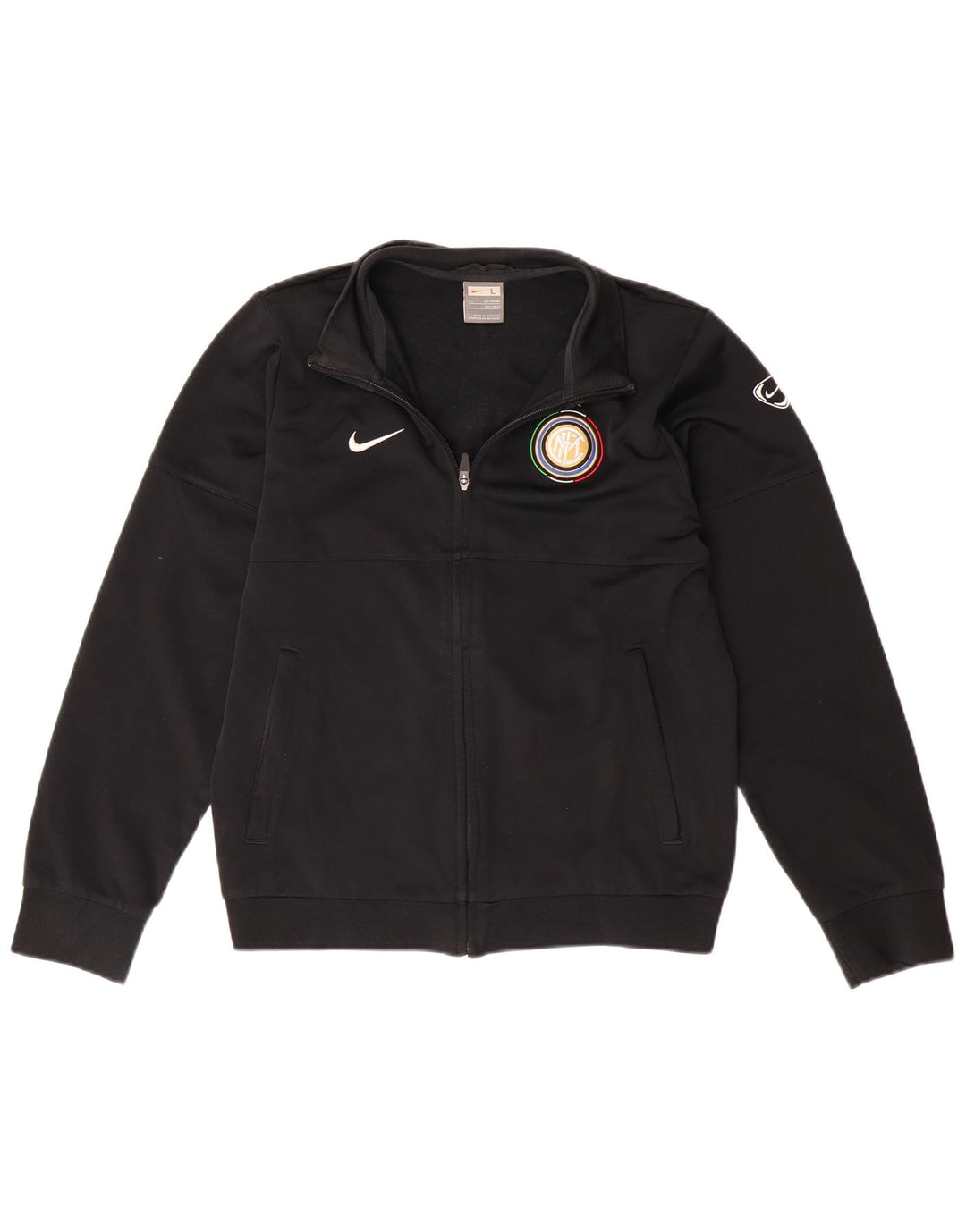 Μπουφάν NIKE Boys Inter Milan Tracksuit Top Jacket 12-13 Years Black Polyester