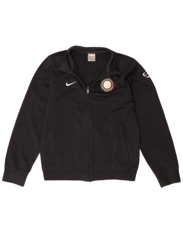 Μπουφάν NIKE Boys Inter Milan Tracksuit Top Jacket 12-13 Years Black Polyester