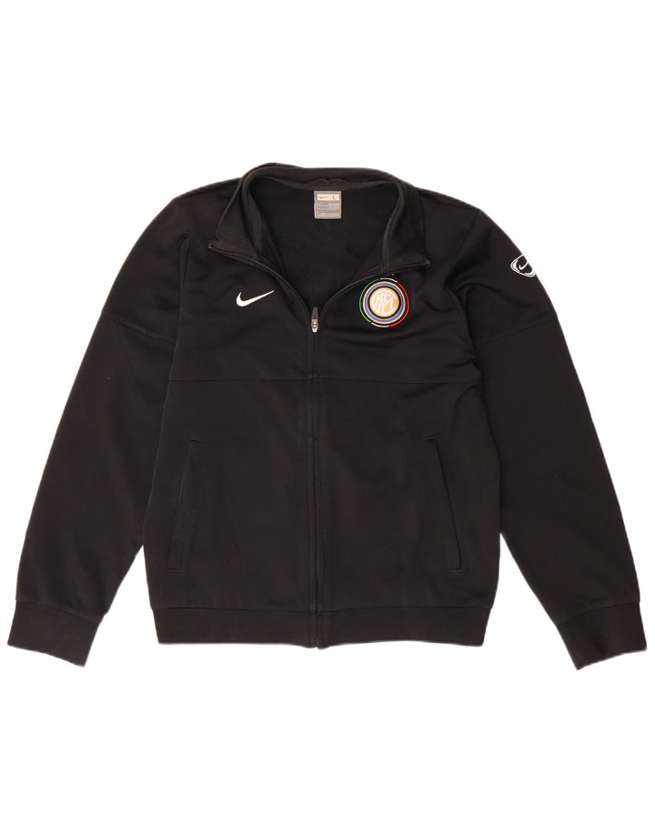 Μπουφάν NIKE Boys Inter Milan Tracksuit Top Jacket 12-13 Years Black Polyester