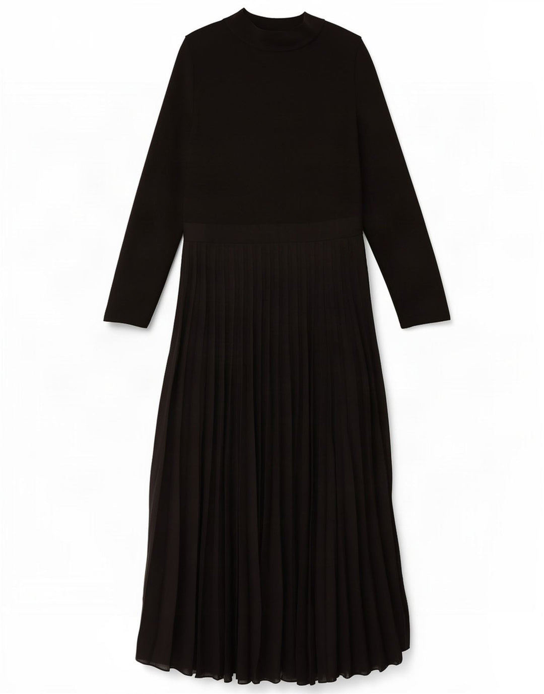 Zara Γυναικείο μακρυμάνικο Maxi Φόρεμα UK 14 Large μαύρο ελαστάν