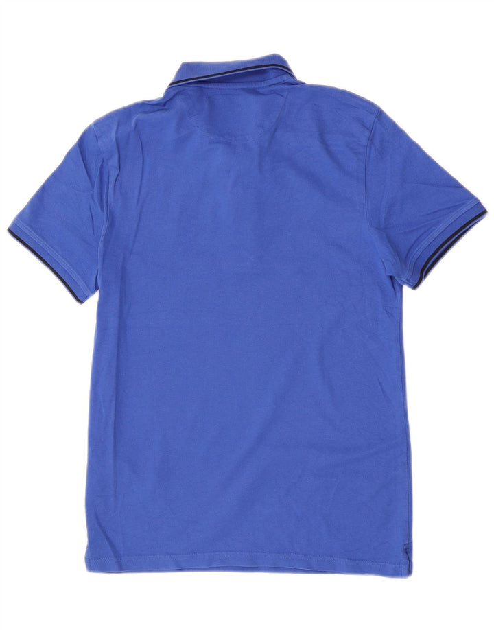 Ανδρικό πουκάμισο πόλο Lyle & Scott, μικρό μπλε βαμβακερό
