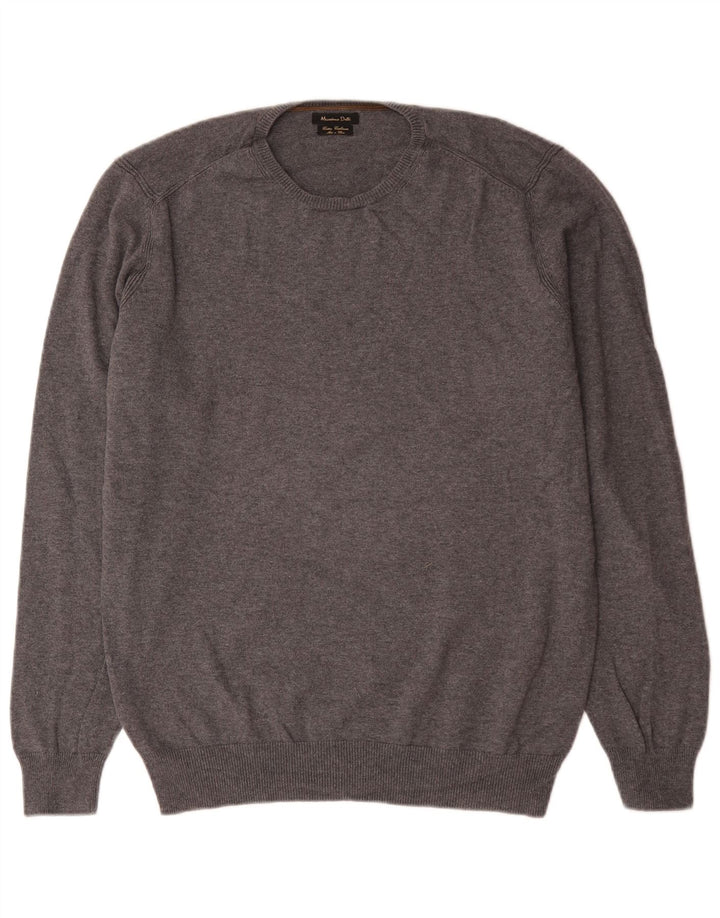 Ανδρικό πουλόβερ Massimo Dutti Crew Neck Jumper XL Γκρι βαμβακερό