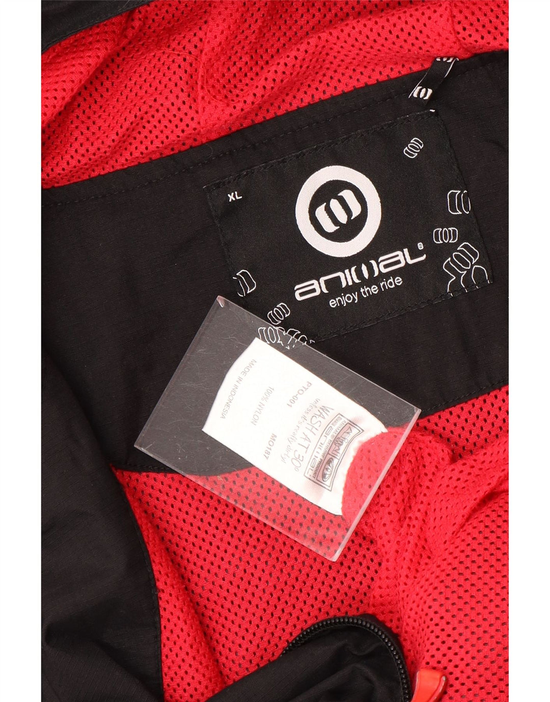 Ανδρικό μπουφάν βροχής με κουκούλα ANIMAL UK 42 XL Μαύρο νάιλον