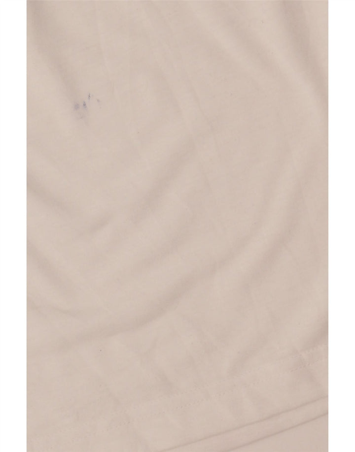 ADIDAS Mens Aeroready Graphic T-Shirt Top Medium White Polyester Vintage Adidas and Second-Hand Adidas from Messina Hembry 