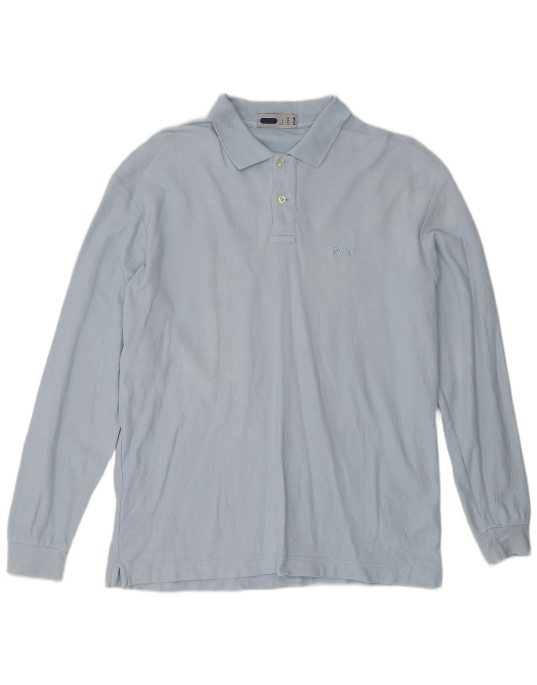 Ανδρικό FILA Loose Fit μακρυμάνικο μπλουζάκι πόλο IT 50 μεσαίο μπλε βαμβακερό