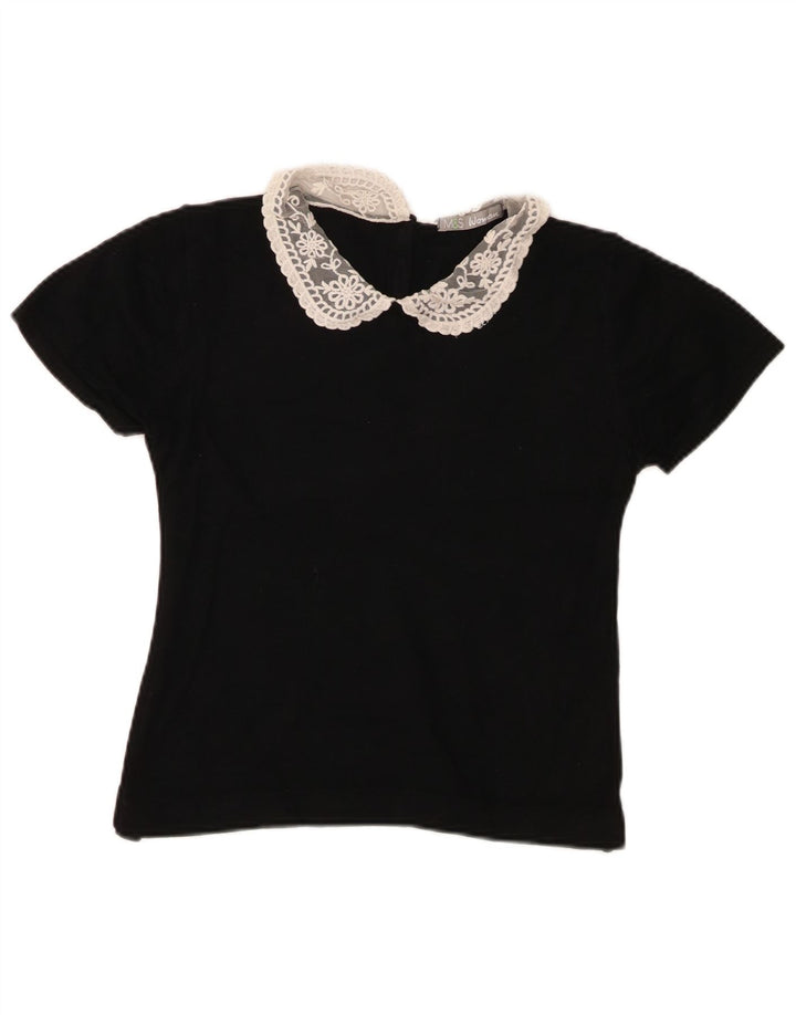 Marks & Spencer Γυναικεία μπλούζα Crop Top UK 12 Medium Black