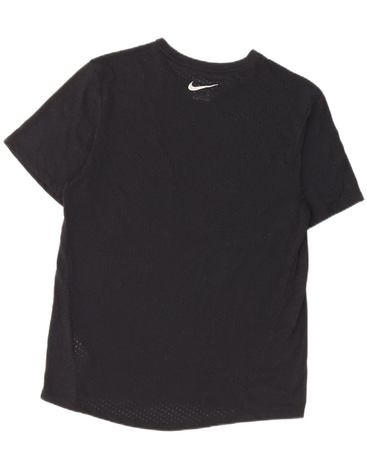 Ανδρικό μπλουζάκι για τρέξιμο Nike, μικρό μαύρο πολυεστέρα