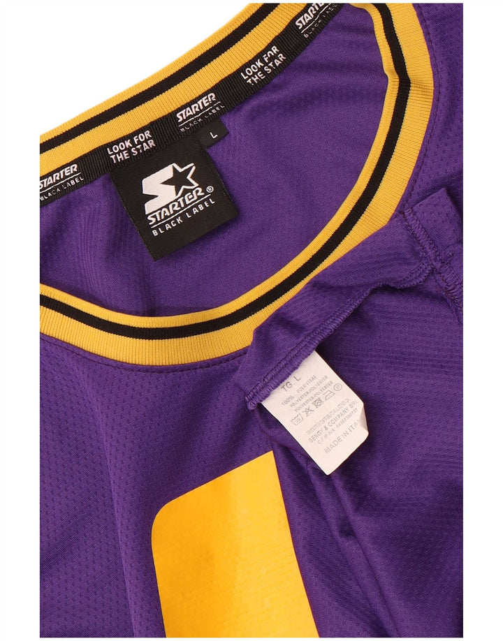 STARTER Ανδρικό γραφικό γιλέκο Top Large Purple Colourblock Πολυεστέρας