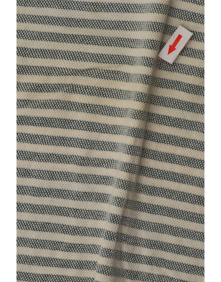 Zara Ανδρικό T-Shirt Top μεγάλο γκρι ριγέ βαμβακερό