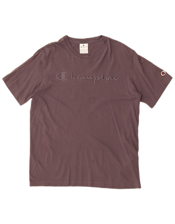 Champion Ανδρικό γραφικό T-Shirt Top Μικρό Γκρι βαμβακερό