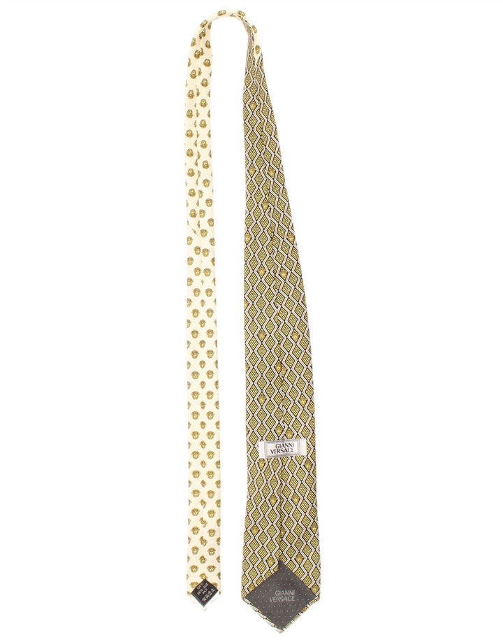 Ανδρική γραβάτα Gianni Versace One Size Yellow Geometric Silk Designer