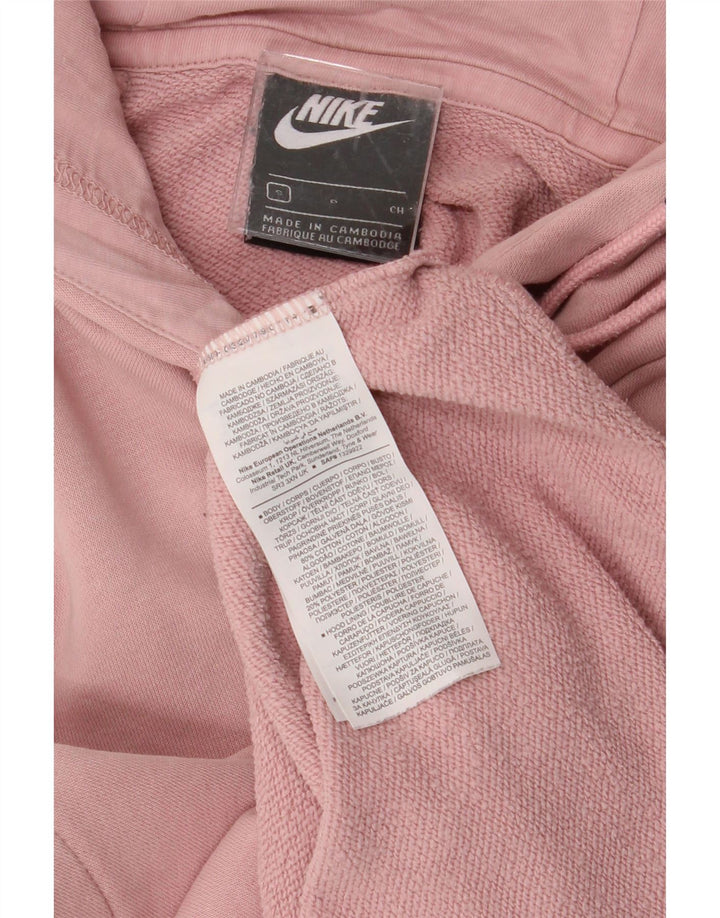 NIKE Γυναικείο Hoodie Jumper UK 10 Small Pink Βαμβακερό