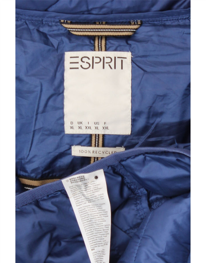 Γυναικείο μπουφάν με κουκούλα Esprit UK 18 XL Blue Polyester