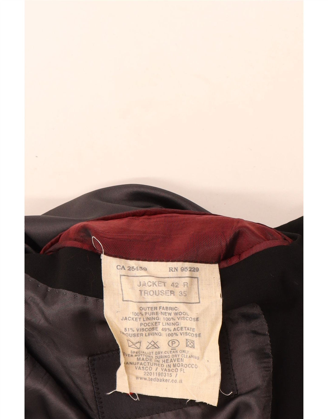 Ted Baker Ανδρικό σακάκι σακάκι με 3 κουμπιά US 42 XL μαύρο νέο μαλλί