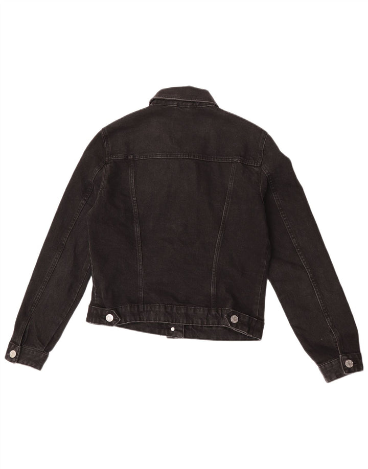 Zara Γυναικείο Τζιν Μπουφάν UK 12 Medium Μαύρο
