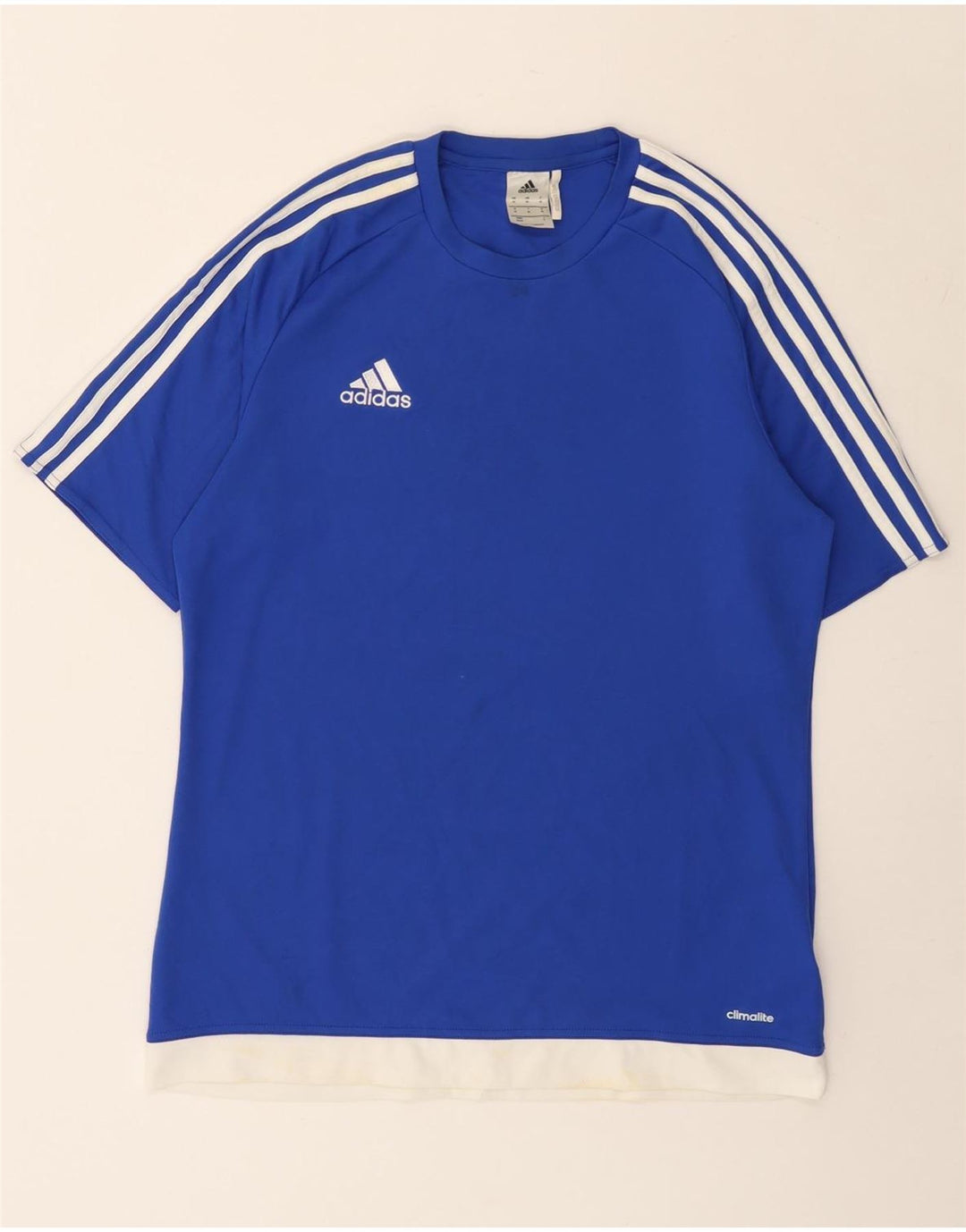 Ανδρικό T-Shirt Climalite Adidas Top Medium Blue Colourblock Πολυεστέρας
