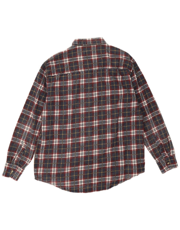 Ανδρικό φανελένιο πουκάμισο Cotton Club Μέγεθος 41/42 Large Navy Blue Check