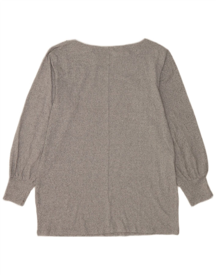 Marks & Spencer Γυναικεία Μπλούζα Τοπ UK 14 Medium Grey Flecked Polyester