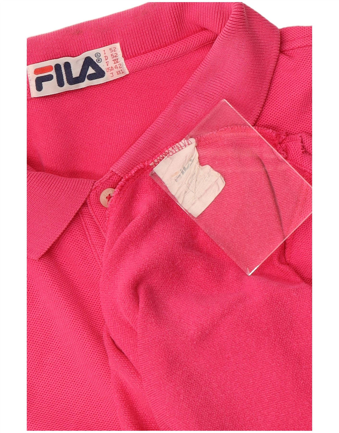 Fila Ανδρικό πουκάμισο πόλο IT 52 μεγάλο ροζ βαμβακερό