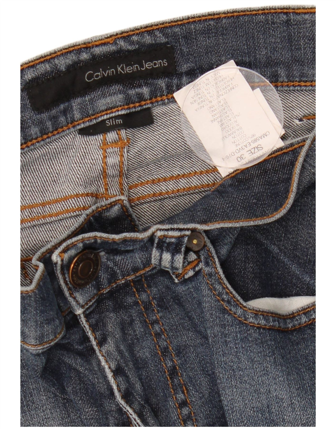 CALVIN KLEIN Γυναικείο Slim Jeans W30 L28 Navy Blue Cotton