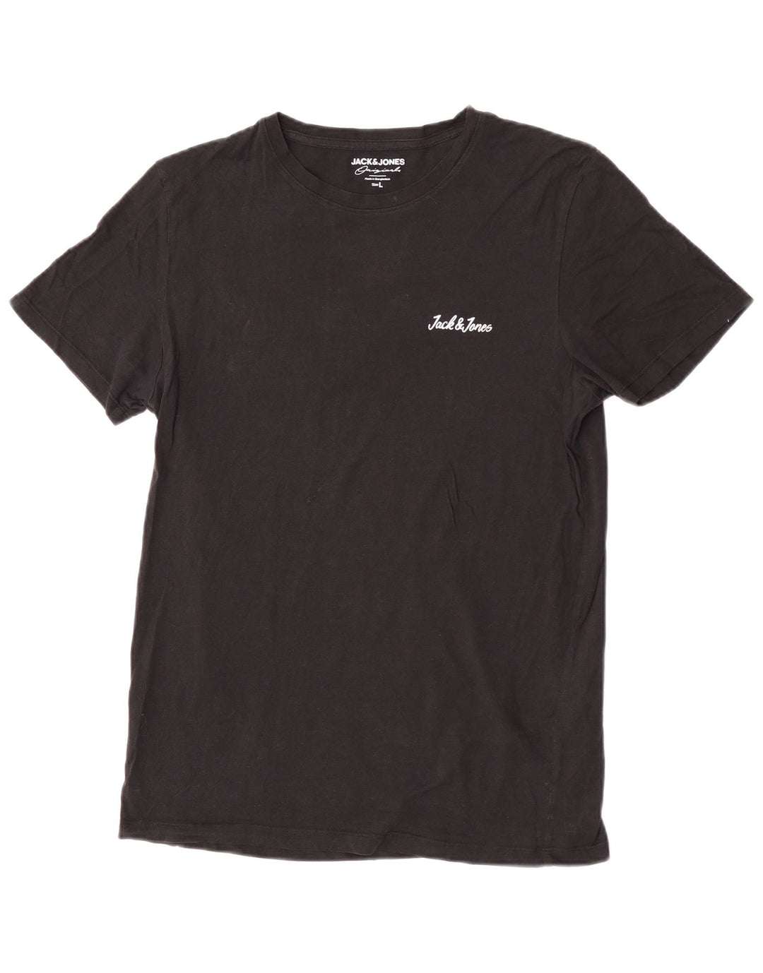 Jack & Jones Ανδρικό T-Shirt Top μεγάλο μαύρο βαμβακερό
