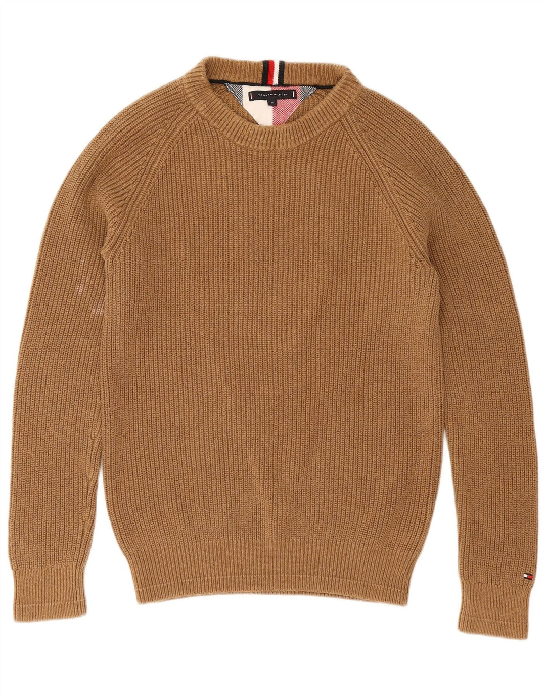 Ανδρικό πουλόβερ Tommy Hilfiger Boat Neck Jumper Βαμβακερό μεσαίο καφέ