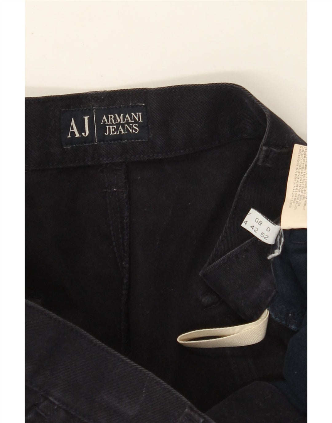Ανδρικό ίσιο παντελόνι Chino ARMANI EU 52 XL W36 L36 Navy Blue Cotton
