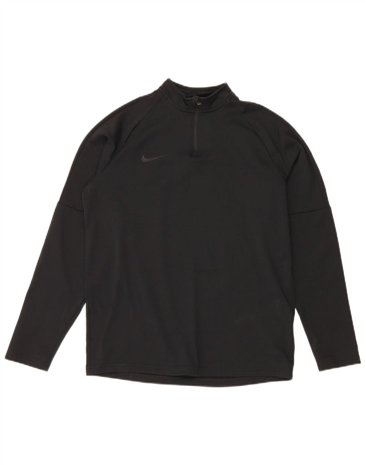 Φόρμα Nike Boys Dri Fit με φερμουάρ πουλόβερ φόρμα 13-14 ετών XL Μαύρο