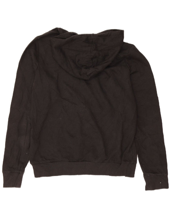Puma Γυναικείο Γραφικό Hoodie Jumper UK 14 Large μαύρο βαμβακερό