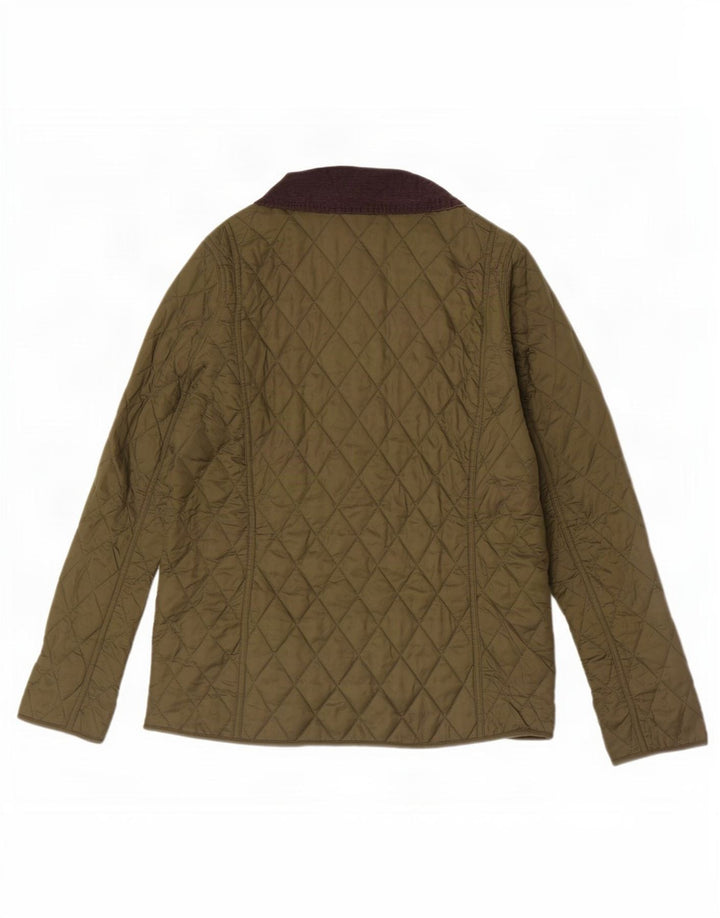 Barbour γυναικείο καπιτονέ μπουφάν UK 14 Large Khaki Colourblock Polyamide