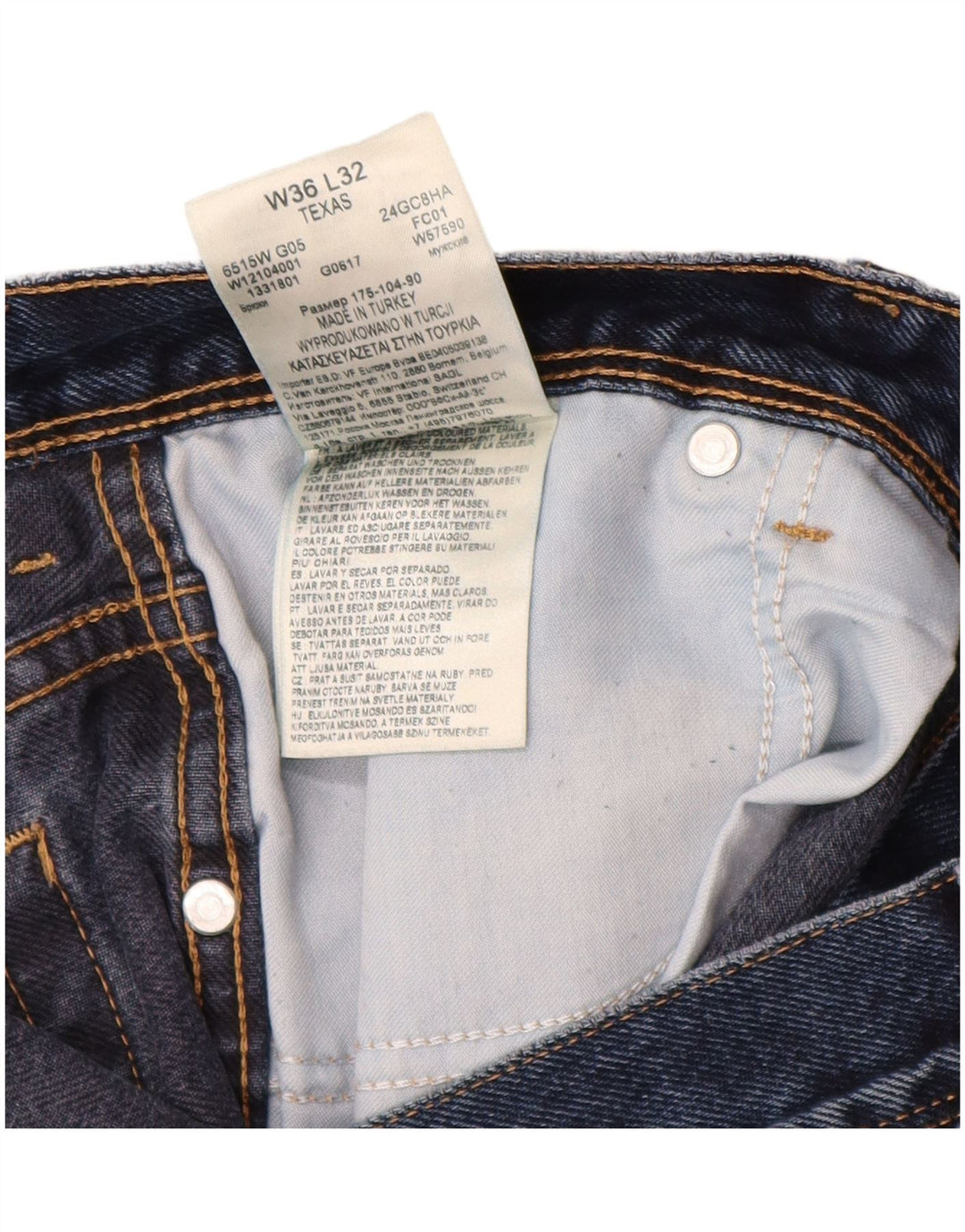 WRANGLER Ανδρικό Texas Straight Jeans W36 L32 Navy Blue Cotton