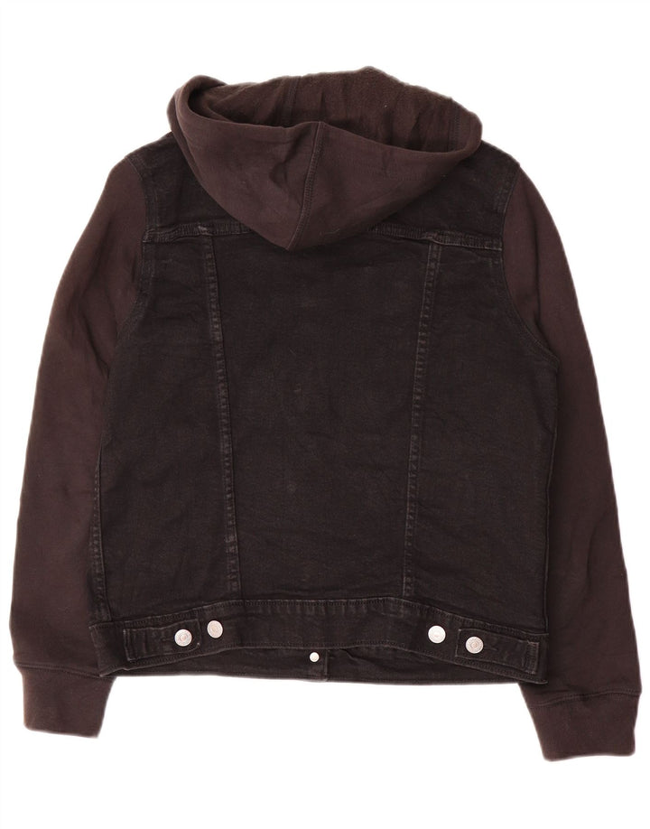Levi's Γυναικείο Τζιν Μπουφάν UK 14 Μεσαίο Μαύρο Βαμβακερό