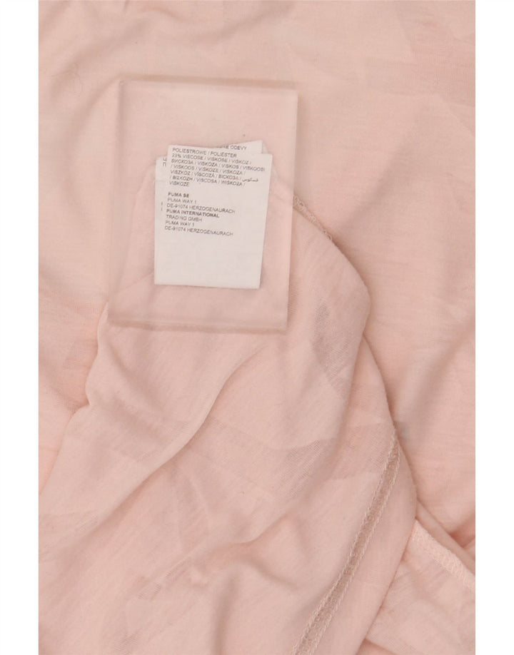 Puma Γυναικείο T-Shirt Top UK 16Large Pink Polyester