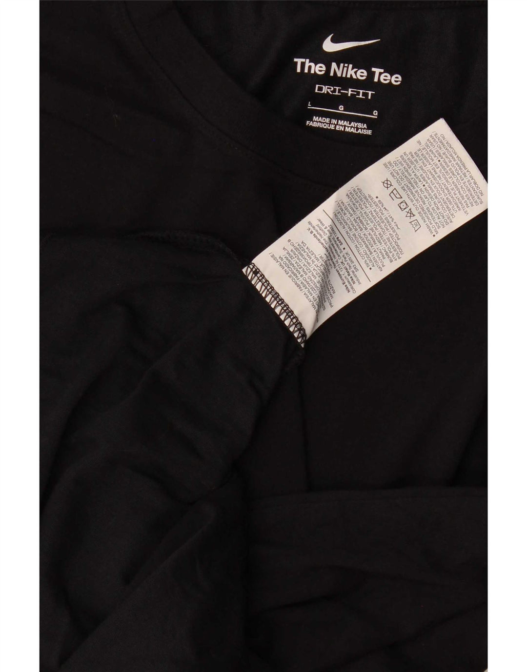 Ανδρικό μπλουζάκι Nike Dri Fit Μπλουζάκι μεγάλο μαύρο βαμβακερό
