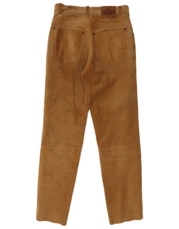 John F Gee Γυναικείο Slim Suede Παντελόνι IT 42 Medium W28 L28 Beige