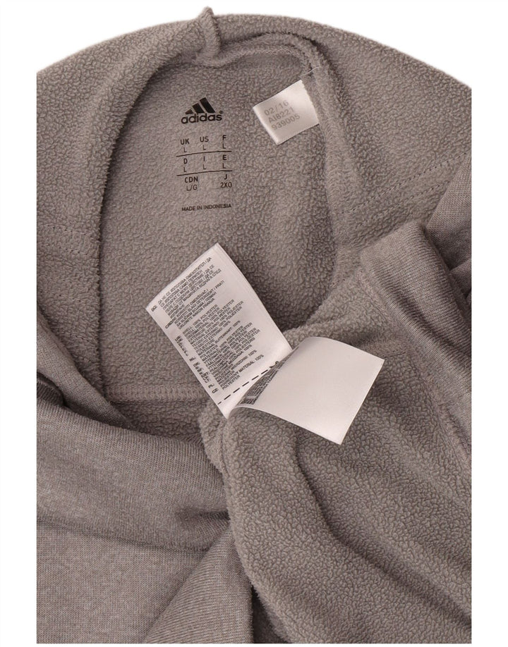 Adidas Ανδρικό Hoodie Jumper Πολυεστέρας με μεγάλο γκρι φλιτζάνι