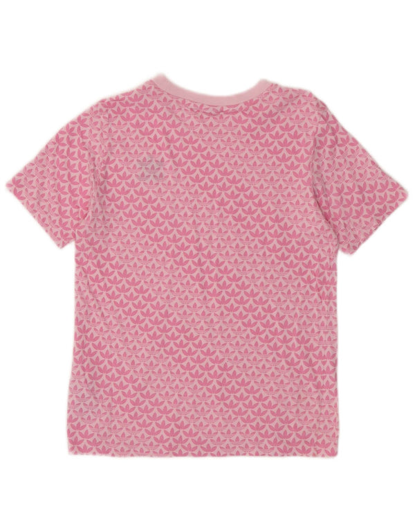 Γυναικείο γραφικό T-Shirt Adidas Top UK 10 Small Pink Βαμβακερό