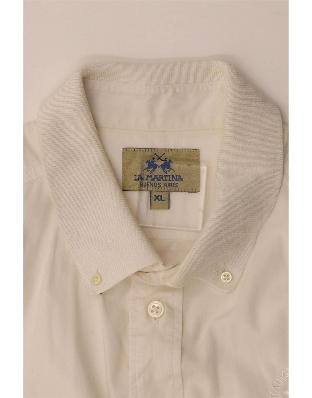 LA MARTINA Ανδρικό Μπουένος Άιρες πουλόβερ κοντομάνικο πουλόβερ XL Λευκό