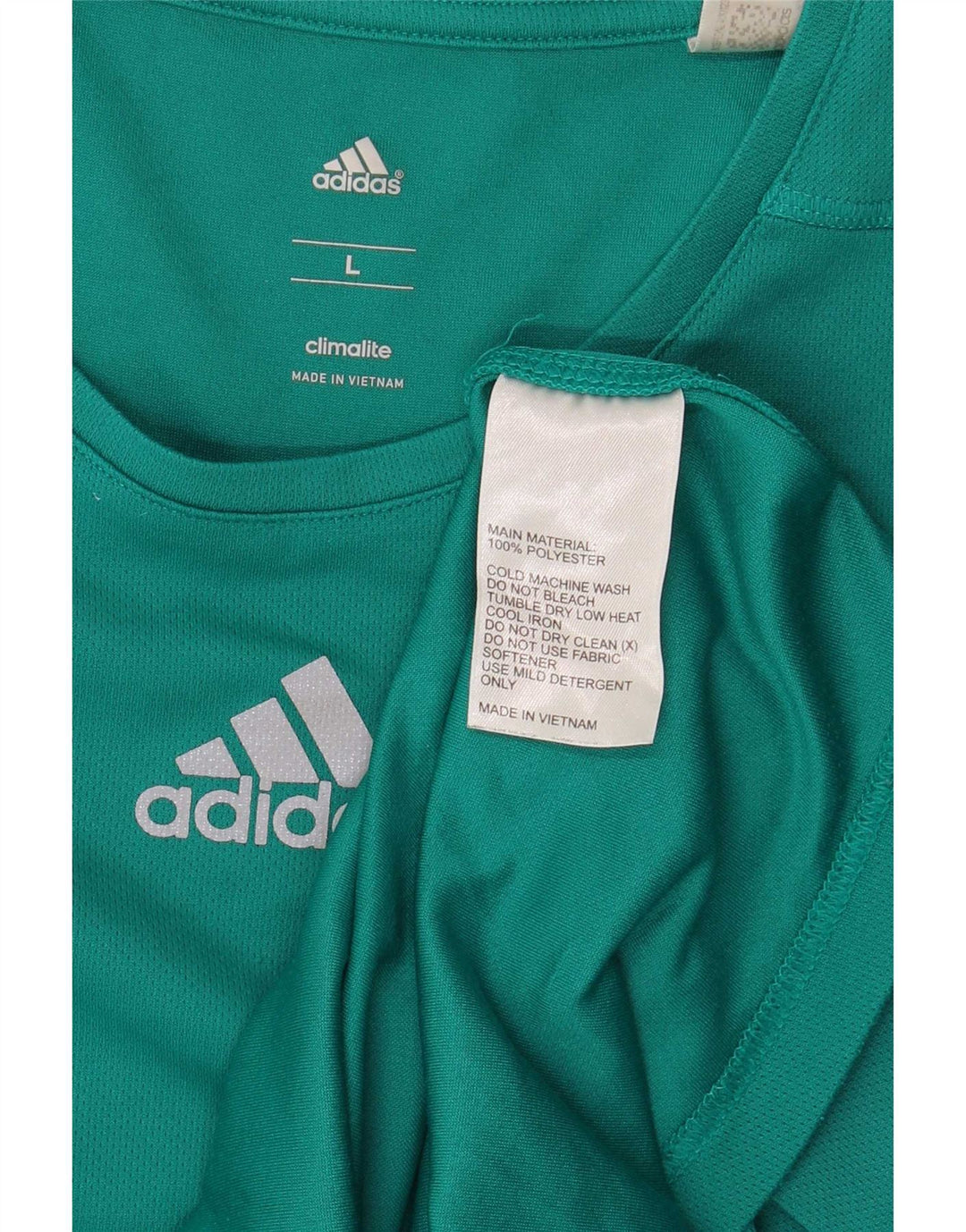 Ανδρικό T-Shirt Climalite Adidas Top Large Turquoise Polyester