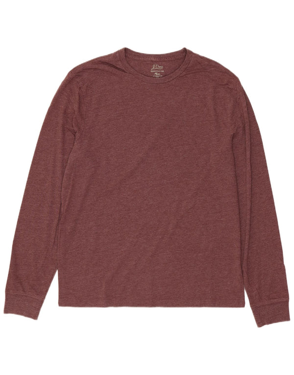 J. Crew Mens Top Long Sleeve Medium Burgundy Cotton
